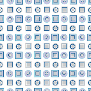 Square and Rounded Pop Art Geo Pattern