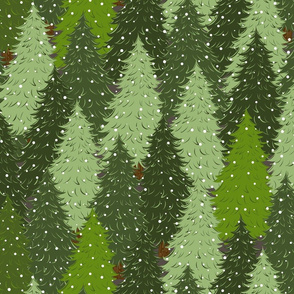 First Snowfall Forest Large Scale