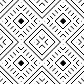 Geometric white & black lines