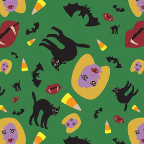 Lolanda Candy Corn Bats n Cats in Forest