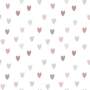 Pink Neutral Colored Hearts