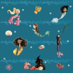Watercolor Mermaids