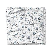 Birds Birds and Birds Winter watercolor birds branches Blue white Birds Birds and Birds Winter watercolor birds branches Blue white