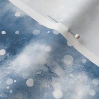 Holiday Winter Snow Blue Dots Watercolor Winter Wonderland Snowfall Mystic