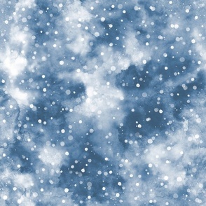 Winter Snow Winter Dots Winter Blue watercolor