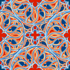 Gothic Treasure | Small | Red-Red, Blue Orange