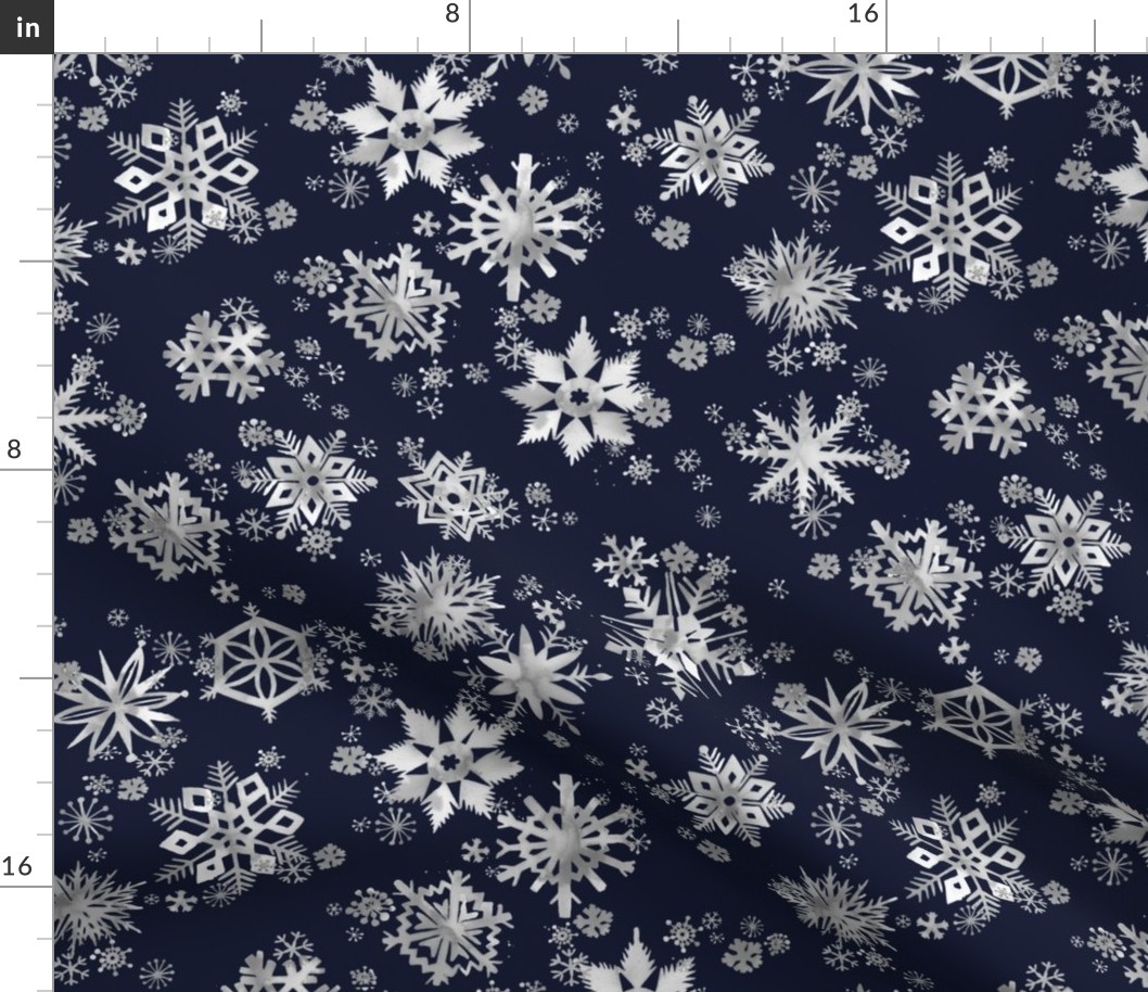 Snowflakes navy