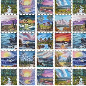 Scenic America Stamps 15x15