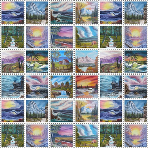 Scenic America Stamps 12x12