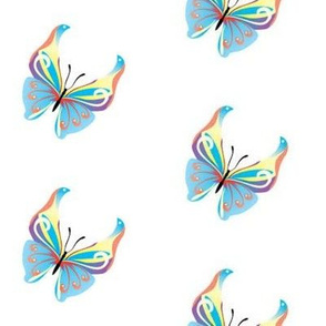 Multicolored Pastels Butterfly