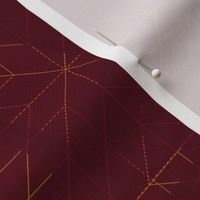 Geometric Lines-maroon and gold