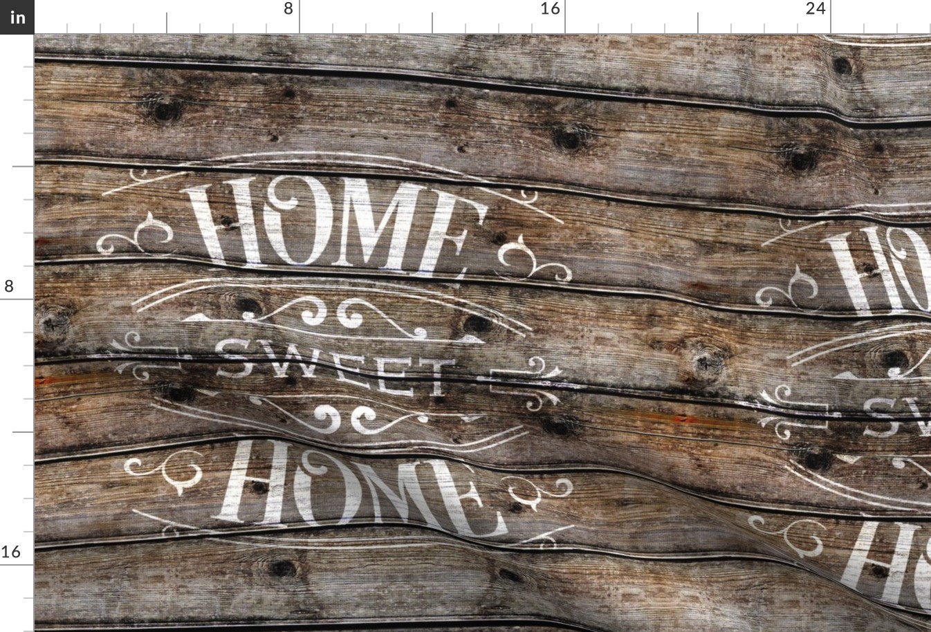 Home Sweet Home Version 1 on Barn wood 18 inch square