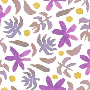 Medium - Spring flowers - purple / light