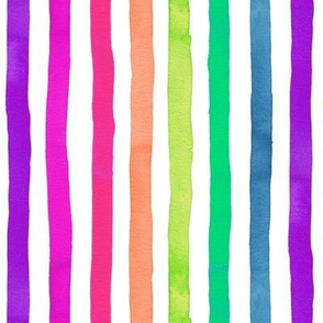 Rainbow stripes neon on cream