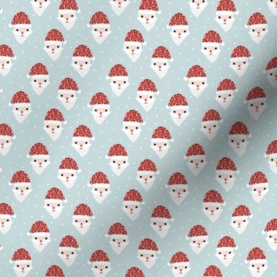 Santa claus and leopard friend animals skin  Christmas panther trend icy blue red hat Mini