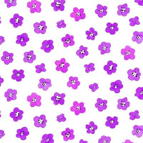 Delicate purple watercolour flowers with spots 