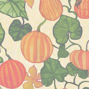 Textured Festive Pumpkins (soft) Wallpaper scale