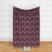 GRUNGE WOOD SCALE GEOMETRY MULTICOLOR PURPLE GREY RED WINTER PSMGE