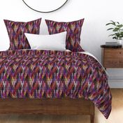 GRUNGE WOOD SCALE GEOMETRY MULTICOLOR PURPLE GREY RED WINTER PSMGE