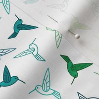 Hummingbird Dance - MEDIUM – Multi Green Blue