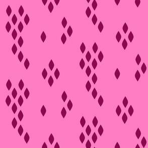 Abstract Joy Floral Lunes - MEDIUM – Geometric Mono Pink