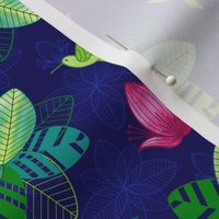 Blooming Joy - MEDIUM – Tropical Hummingbird Multi Blue