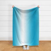 21" x 42"  ombre gradient sky blue turquoise #00aad4 to white