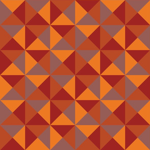 Shaded Pyramids-Russet and Crabapple-Woodland Palette