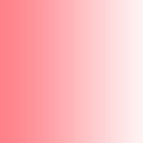 21" x 42"  ombre gradient coral pink #ff8088 to white