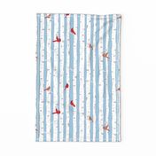 Cardinals In Birch Tea Towel