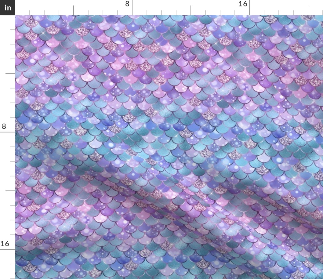 Opal Pastel Mermaid Scales Bokeh- tiny scale