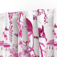 Chinoiserie Whimsy Pink and White