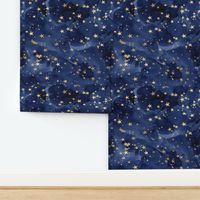 Starry Sky Galaxy Blue Gold