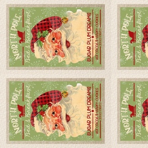 Vintage Travel North Pole Tea Towel