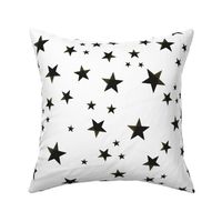 330-Gulsen-Shining golden and white colored stars. Night and stars pattern with grey background