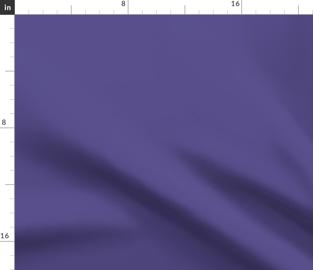 Deep Amethyst Purple Jewel Tone Solid #584d8d