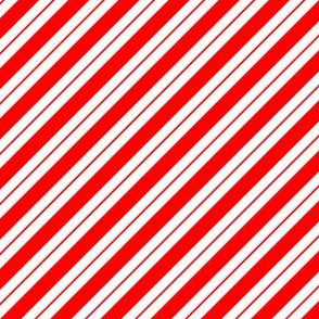 Candy Cane Stripes in Pure Red and White v7