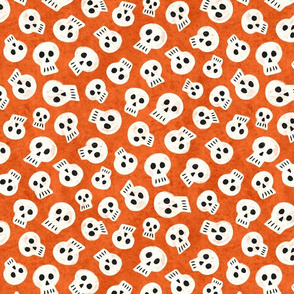 Halloween Skulls orange