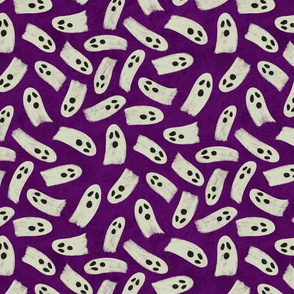 Halloween ghosts purple