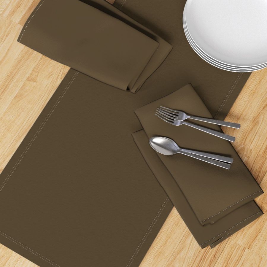 Dark Truffle Solid-Soft-Brown Grey-Woodsy-Earth Tone