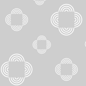 Light Gray/White Square-Circles Pattern