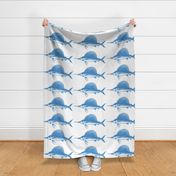 Big Blue Marlin!! (deep sea blue & white)