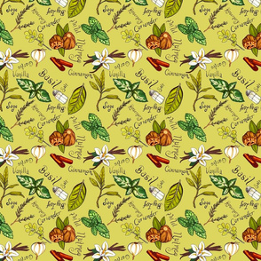 Herbs and Spices - Yellow Green