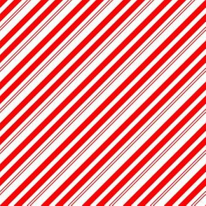 Candy Cane Stripes in Pure Red and White V4