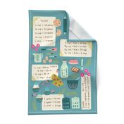 Kitchen Cheat Sheet Tea Towel