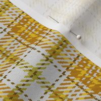 Boxed in Cross Plaid White and Yellow