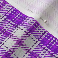 Boxed in Cross Plaid White and Purple