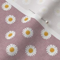 (small scale) daisies - happy day daisy flowers - mauve - LAD20BS