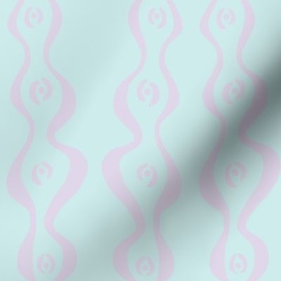 wiggly ripple stripe (light aqua & lilac)