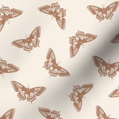 Boho Butterflies Insects Bugs in Bronze brown // Small Watercolour Butterflies